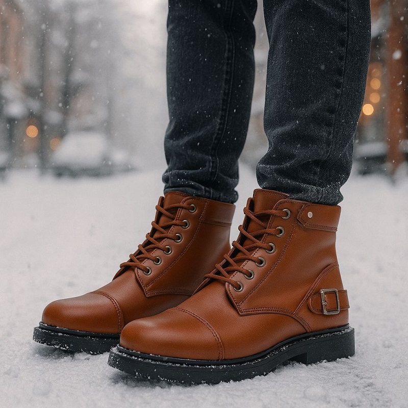 نیم بوت مردانه قهوه ای مدل Farnod