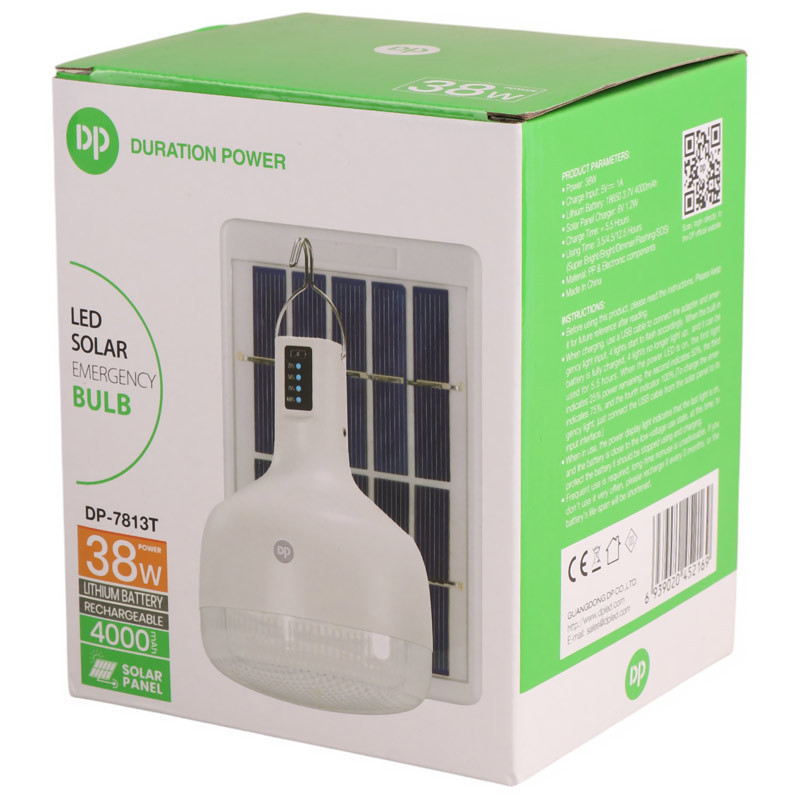 لامپ آویزدار شارژی DP-7813T  پنل خورشیدی ویژه