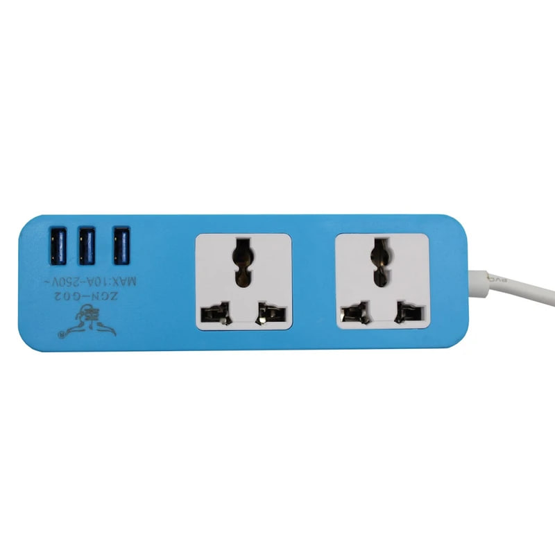 چندراهی برق و شارژر دارای پورت usb-چند رنگ